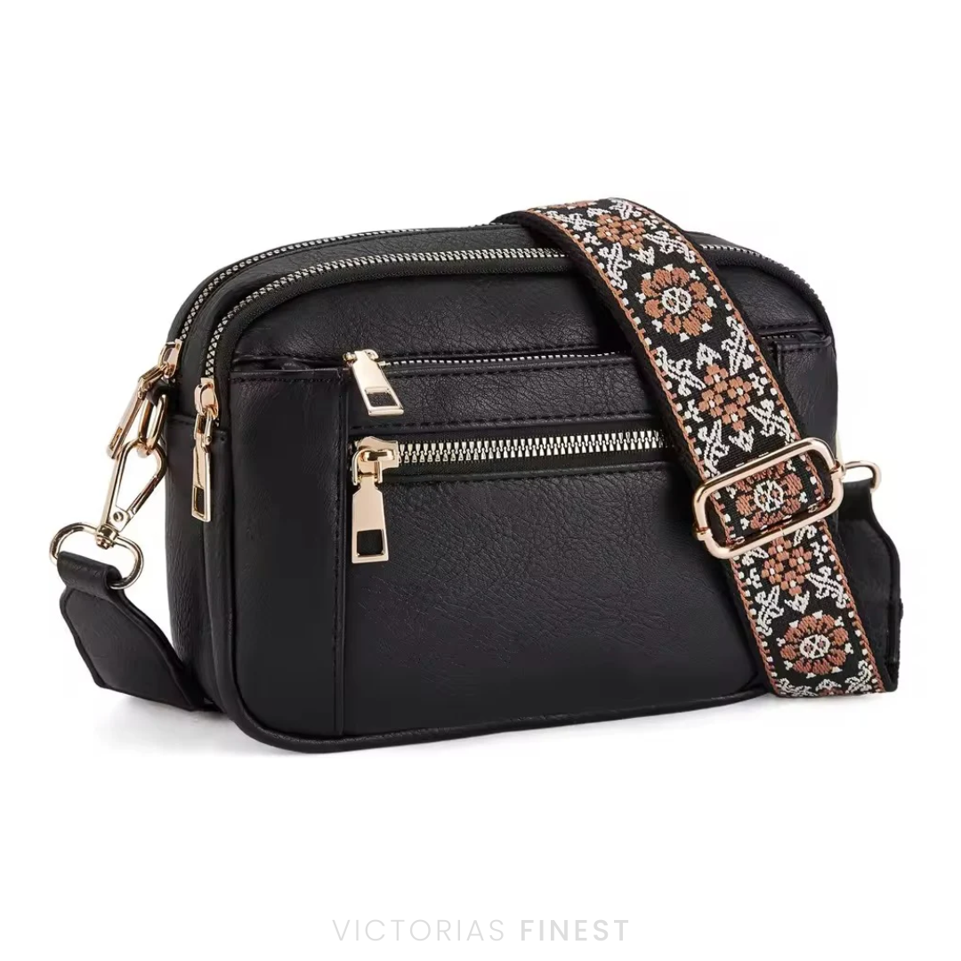 Pattern Strap Crossbody Bag