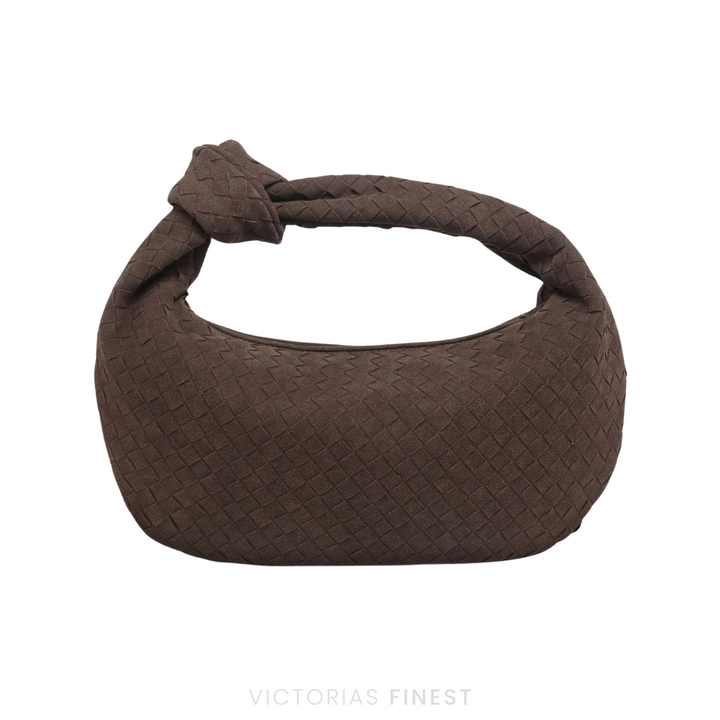 Knotted Suede Shoulder Bag