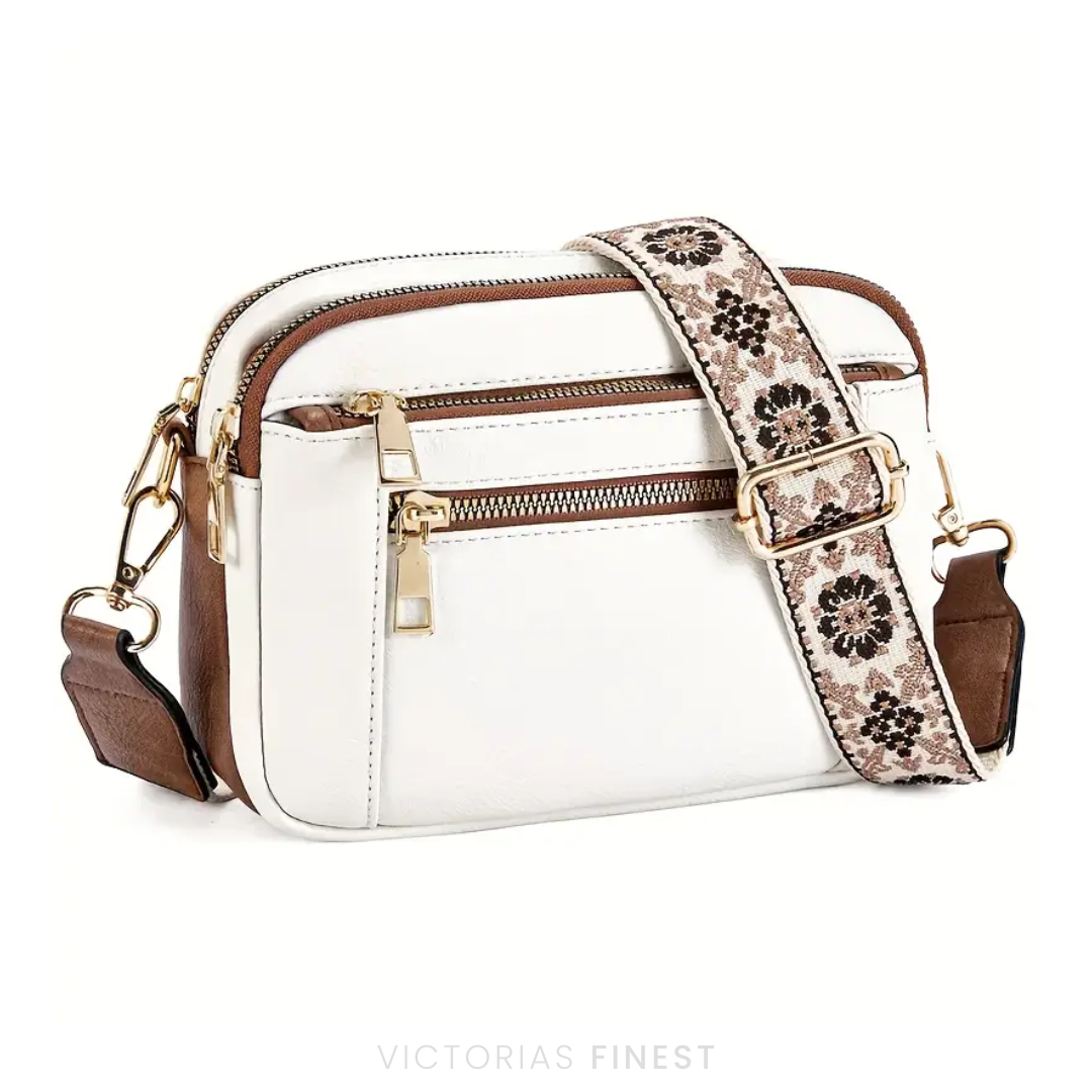 Pattern Strap Crossbody Bag