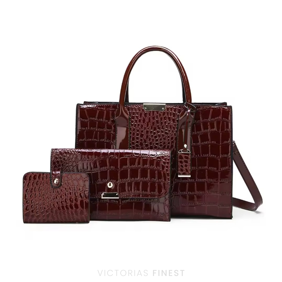 New York Croc-Print Carryall