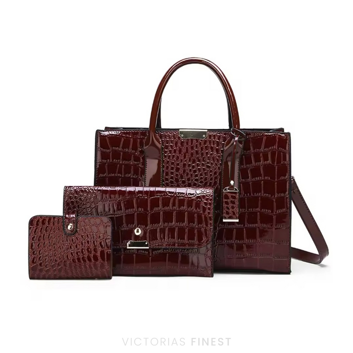New York Croc-Print Carryall