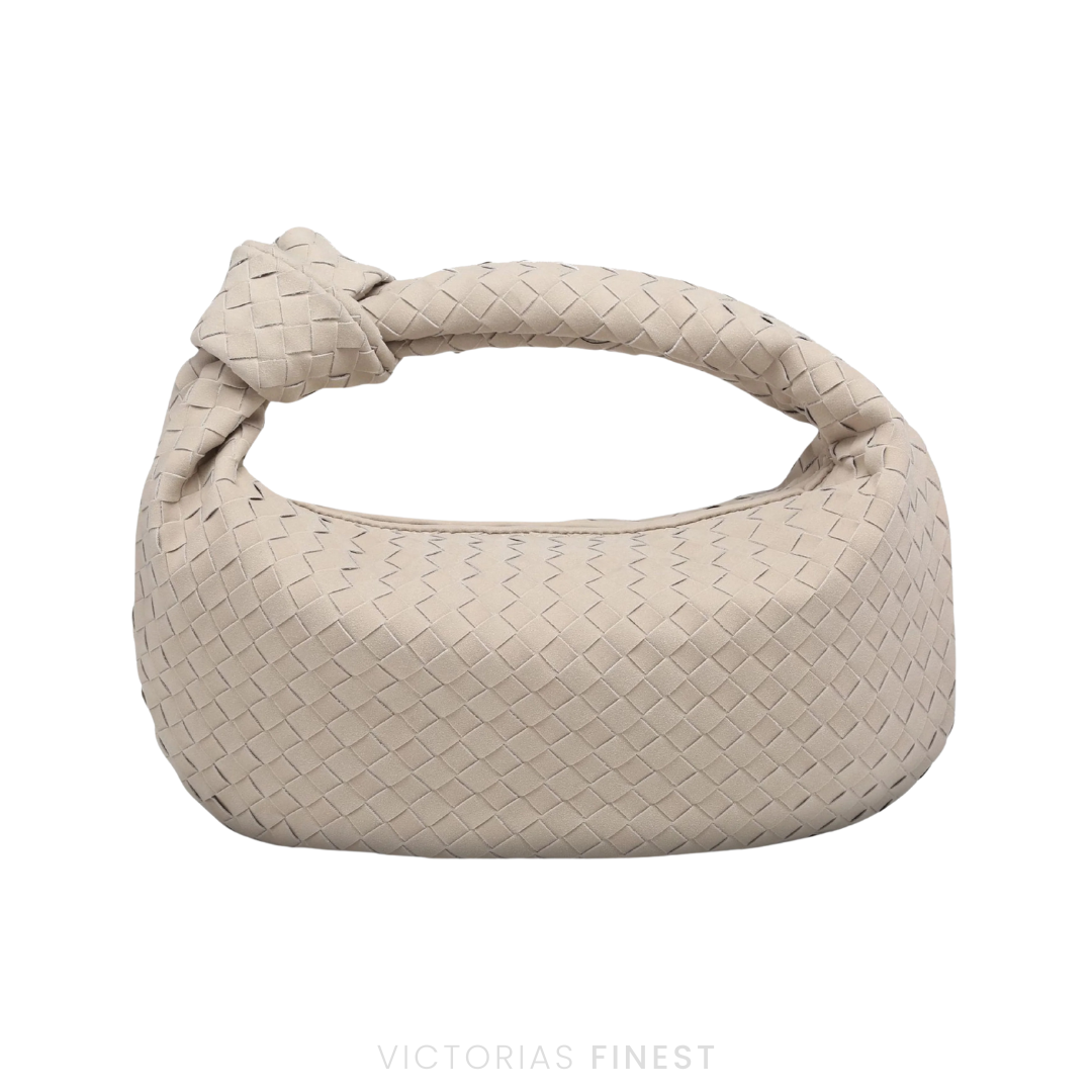 Knotted Suede Shoulder Bag
