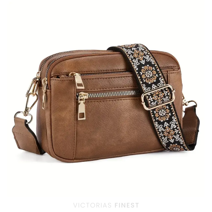 Pattern Strap Crossbody Bag