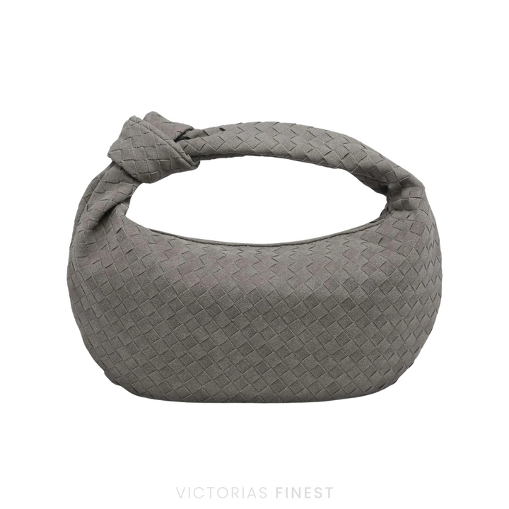 Knotted Suede Shoulder Bag