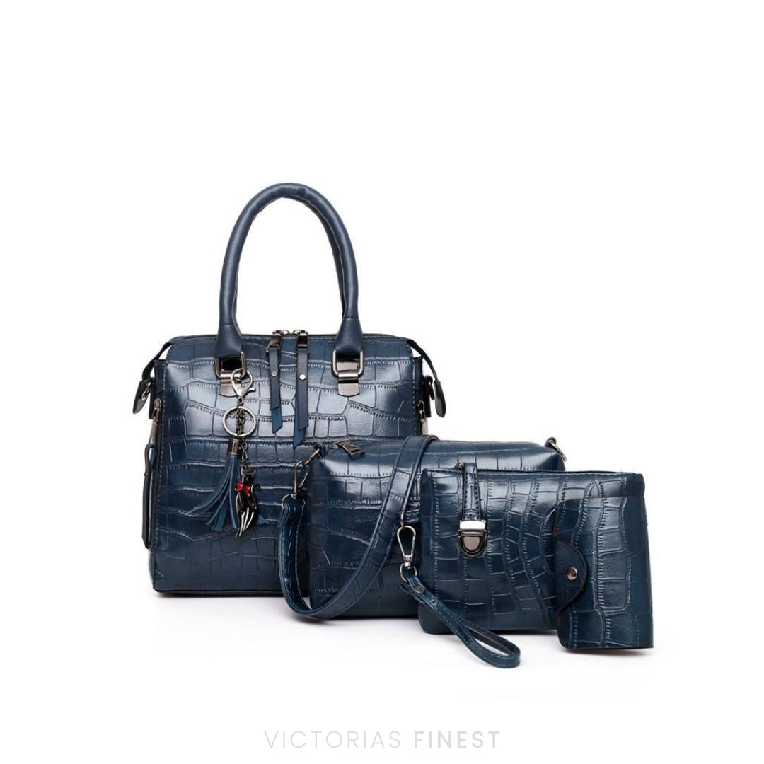 4-Piece Croc Handbag Set