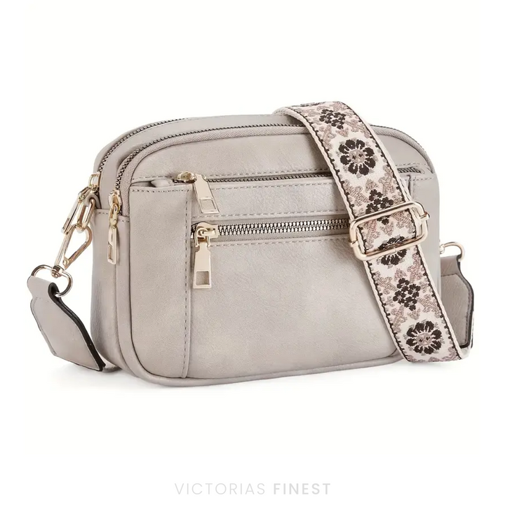 Pattern Strap Crossbody Bag