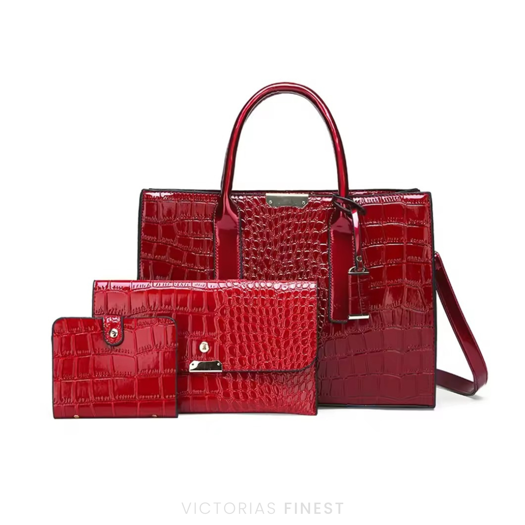 New York Croc-Print Carryall