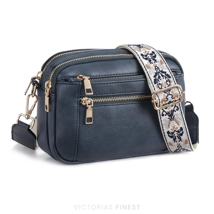 Pattern Strap Crossbody Bag