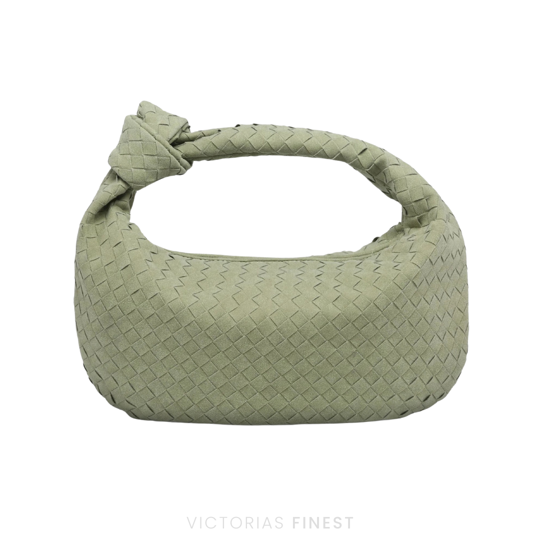 Knotted Suede Shoulder Bag