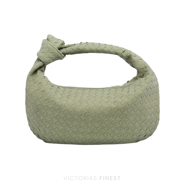 Knotted Suede Shoulder Bag