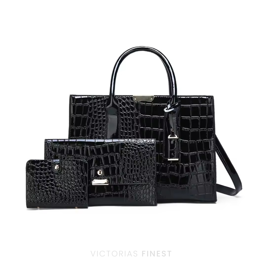 New York Croc-Print Carryall