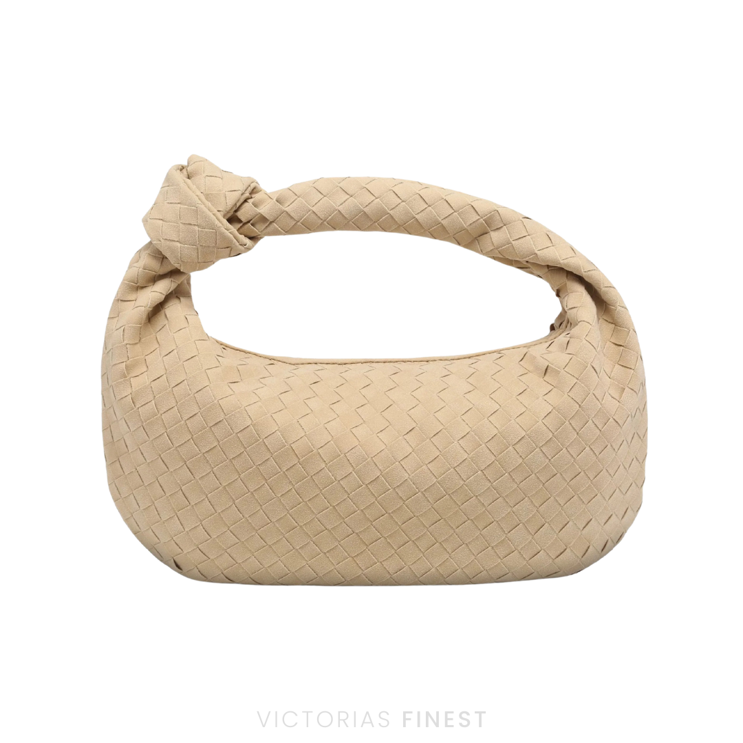 Knotted Suede Shoulder Bag