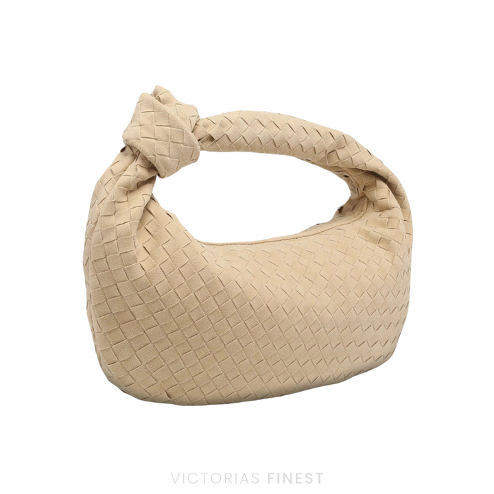 Knotted Suede Shoulder Bag