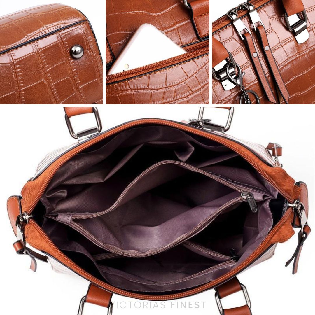 4-Piece Croc Handbag Set