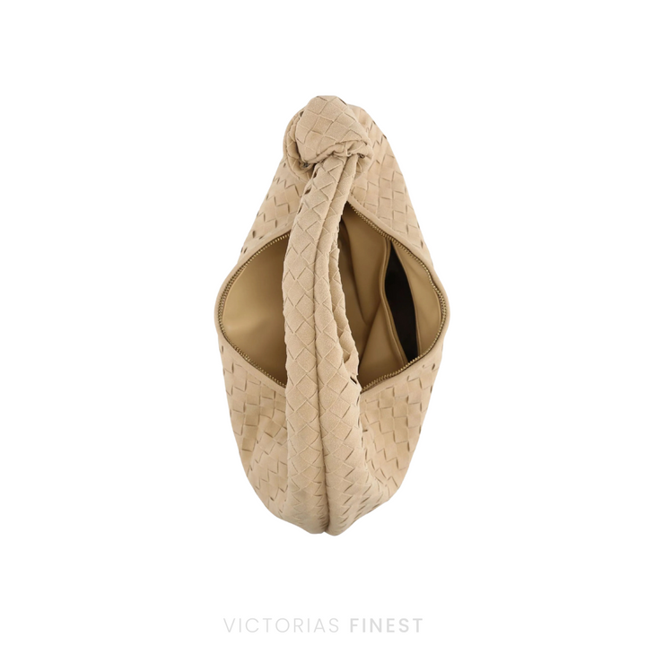 Knotted Suede Shoulder Bag