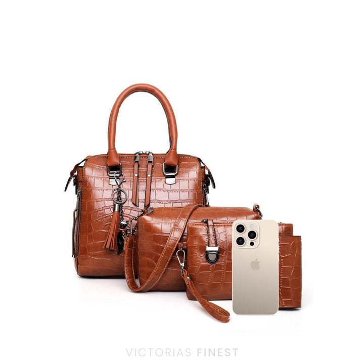 4-Piece Croc Handbag Set